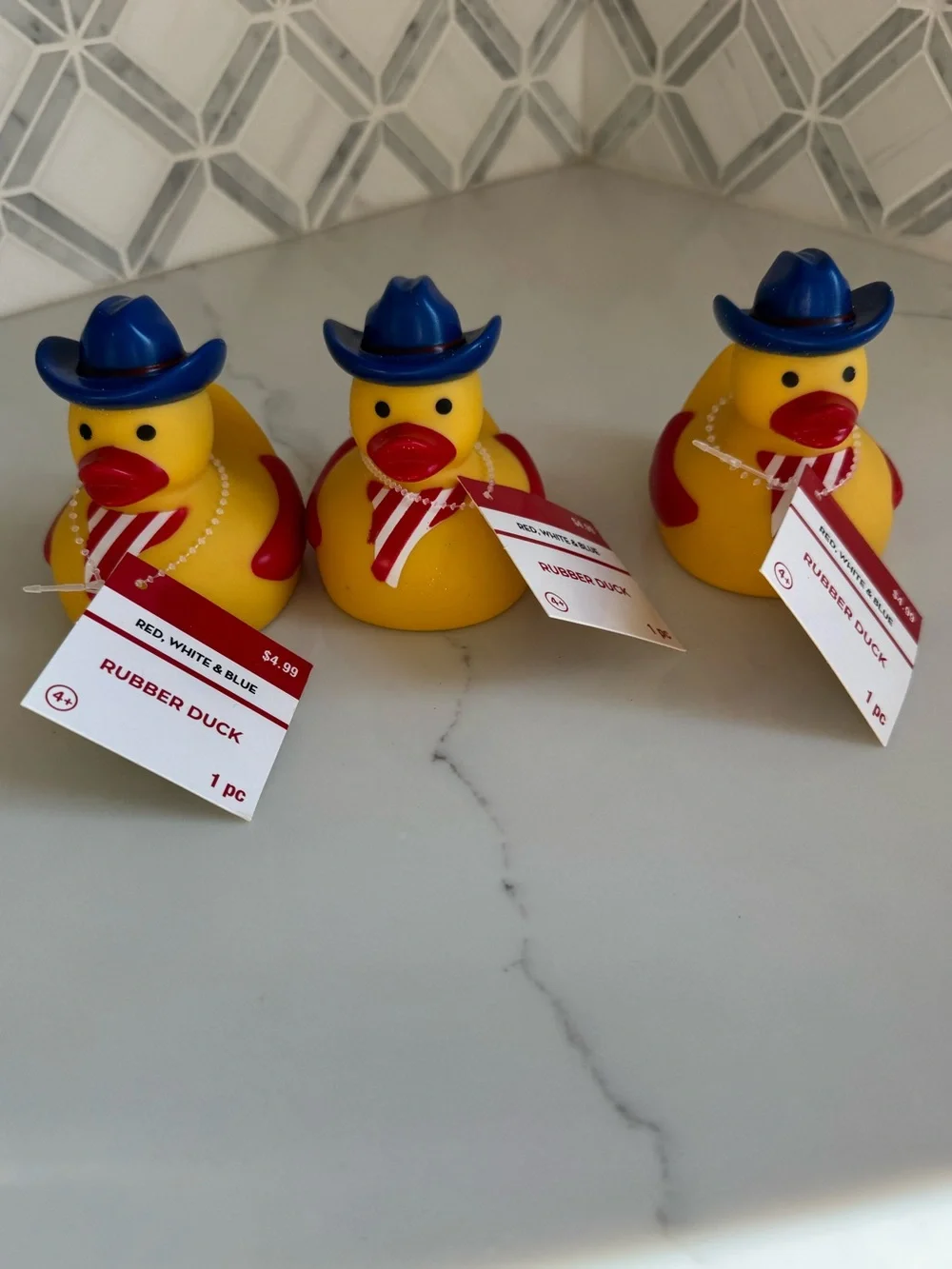 Patriotic rubber ducks